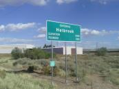 Entering Holbrook. I guess it was downhill.