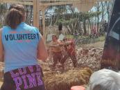 Until this dude bulldozed me into them