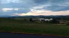 Evening bicycle ride looking up at the ridge to the north