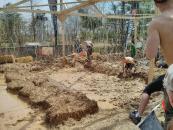 Alex sneaking through the wires