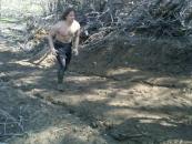 Getting back into stride after a less muddy section